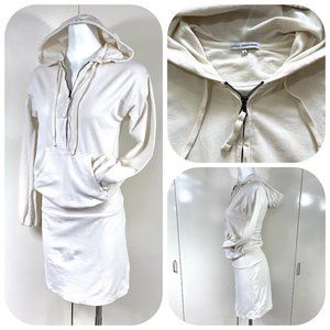 James Perse Cream Hoodie Dress